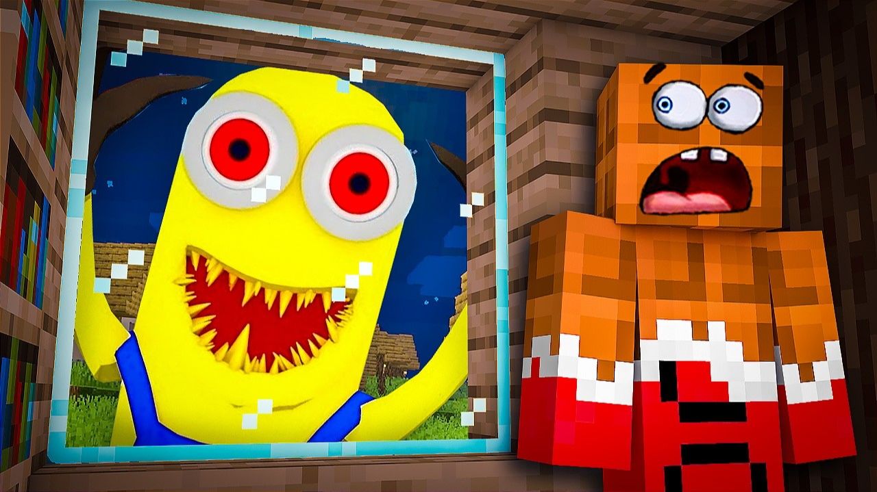 Злой Миньон ЗА ОКНОМ! У Тебя Есть 5 МИНУТ, чтобы СПРЯТАТЬСЯ в Майнкрафт! Minecraft смотреть онлайн