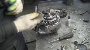 Генератор Kia Rio. Подгонка коллекторных колец и щёток после замены.