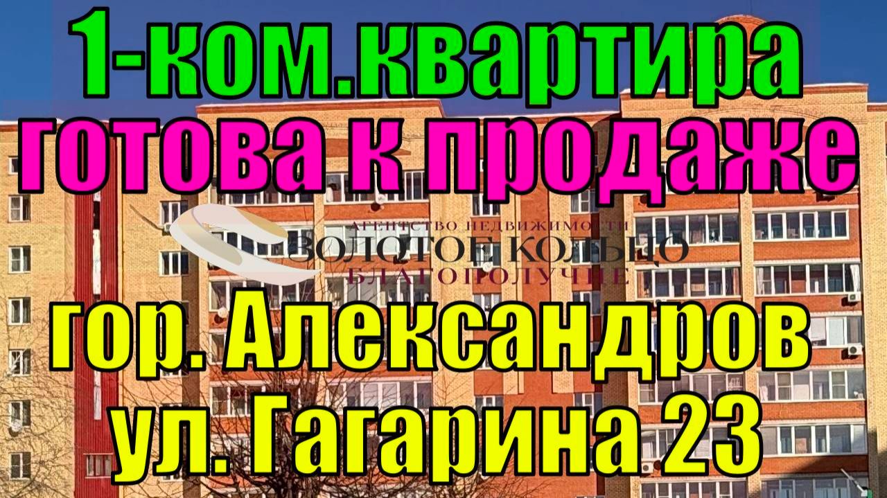 Продается 1-ная квартира с мебелью и техникой район Черемушки, ул. Гагарина, гор. Александров смотреть онлайн