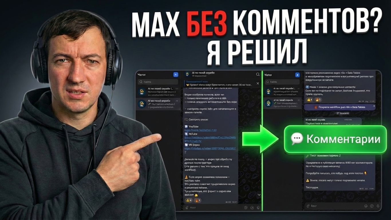 Как добавить комментарии в канале MAX Messenger (бот + mini-app) смотреть онлайн