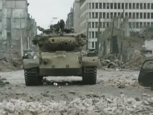 Восстановленные кадры захвата Кёльна Первой армией США 1945 год