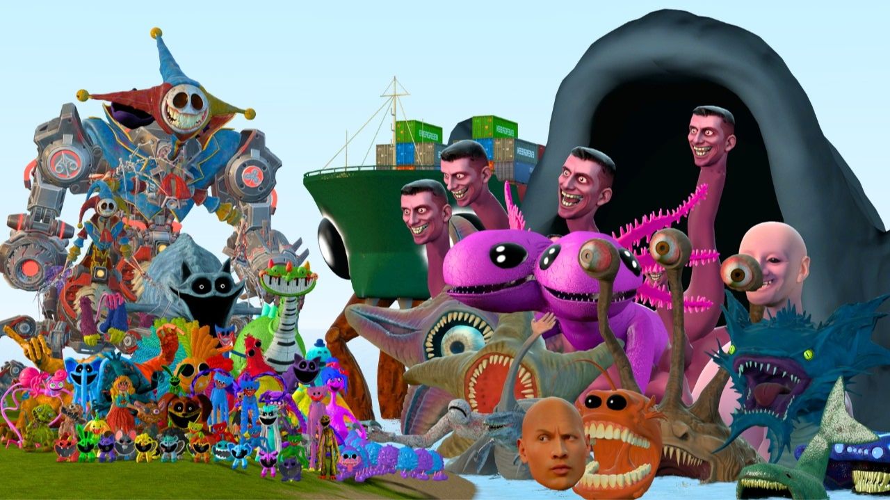 Все Новые Существа Похожие На Морских Монстров Против Всех Персонажей Поппи Плэйтайм смотреть онлайн