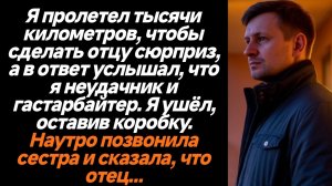 Жизненные Истории/Я пролетел тысячи километров, чтобы сделать отцу сюрприз, а в ответ услышал, что я