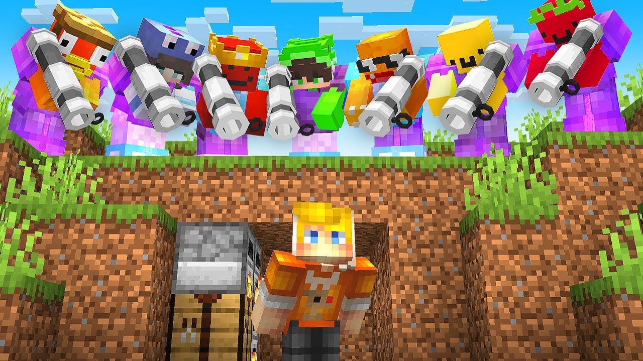 Майнкрафт СПИДРАНЕР против 10 ОХОТНИКОВ, но С СУПЕР ОРУЖИЕМ… смотреть онлайн