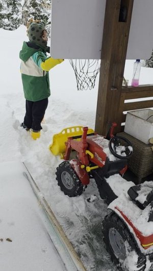 Трактор и снег