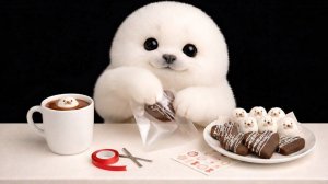 Тюлень готовит, ест и упаковывает сладости на День святого Валентина 🎁🍫