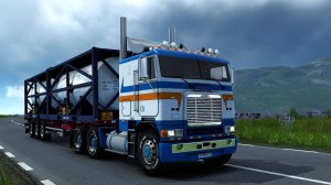 561 / ЕTS2 1.57 / Freightliner FLB / С грузом из Исландии в Шотландию.