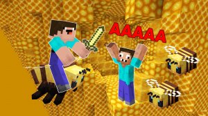 НУБ И ПРО ПОСТРОИЛИ ПОРТАЛ В МИР ПЧЁЛ В МАЙНКРАФТ ! НУБ И ПРО ПРОТИВ УЛЕЙ ТРОЛЛИНГ ЛОВУШКА