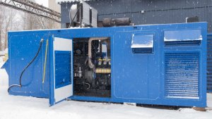 Испытание газопоршневой электростанции ГПЭС 350 кВт в контейнере, двигатель ЯМЗ-8503 (АГ-350 ЯМЗ)