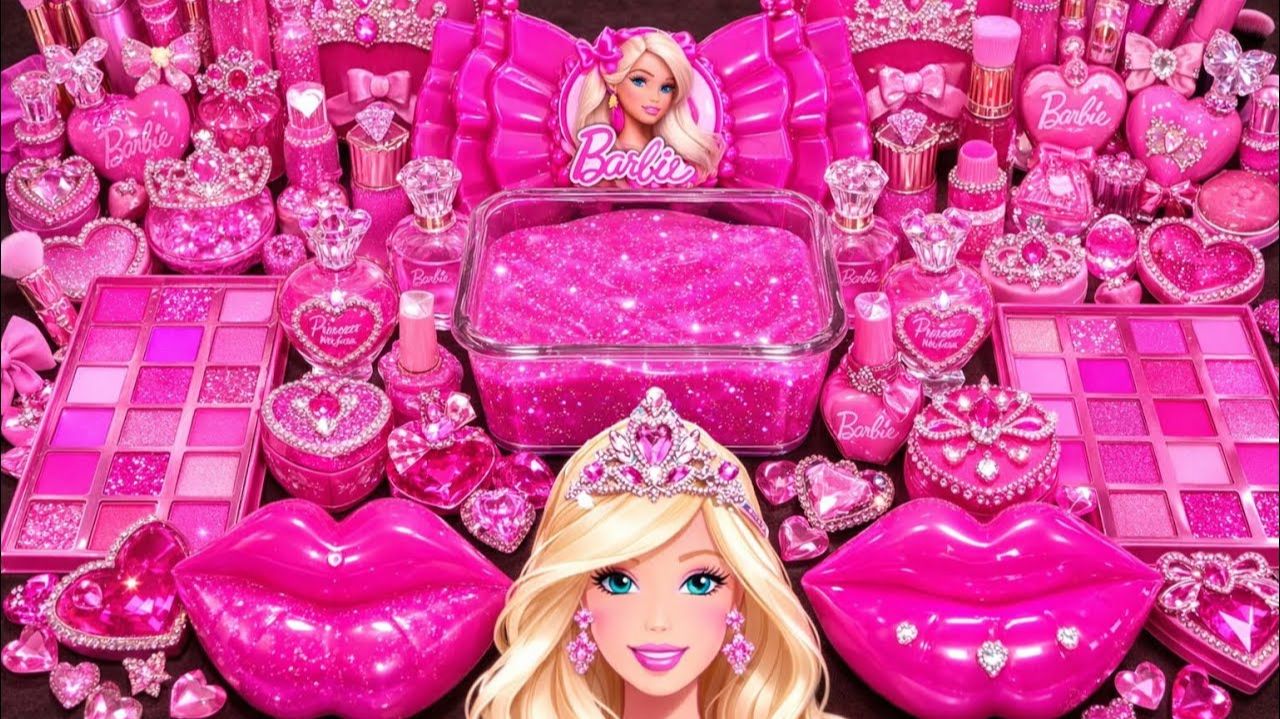 АСМР Слайм 💖Барби Слайм💖 Розовый Слайм и блестки смотреть онлайн