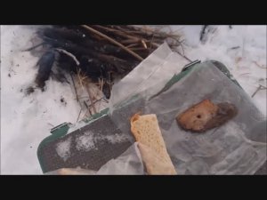 Сибирь рыбалка. Ерш. Костёр. Сало. Мотобуксировщик