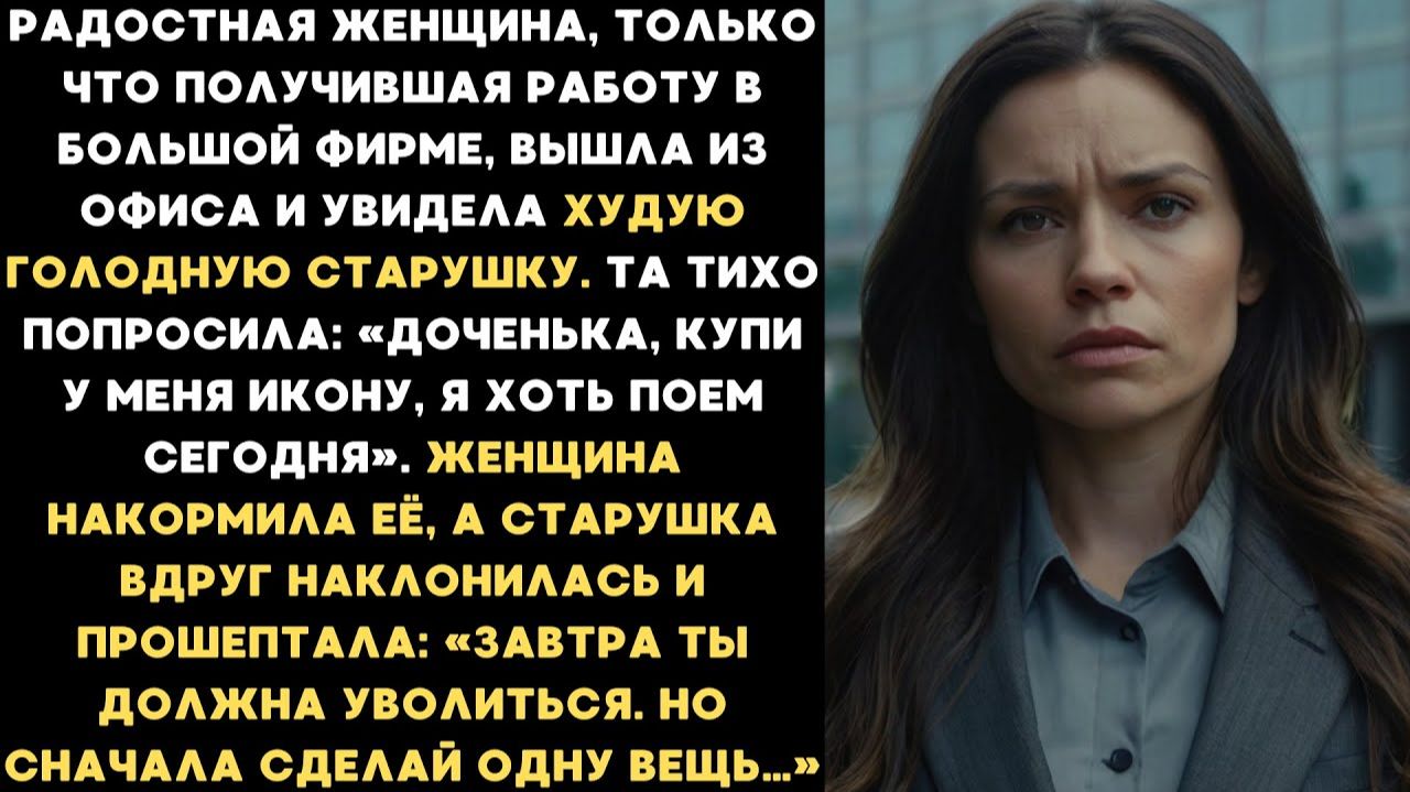 Радостная женщина, только что получившая работу в большой фирме, вышла из офиса и увидела... смотреть онлайн