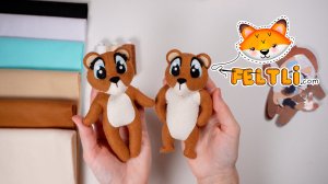 Мастер-класс Медведь и Медведица из фетра / Мишка из фетра своими руками / Выкройка медведя