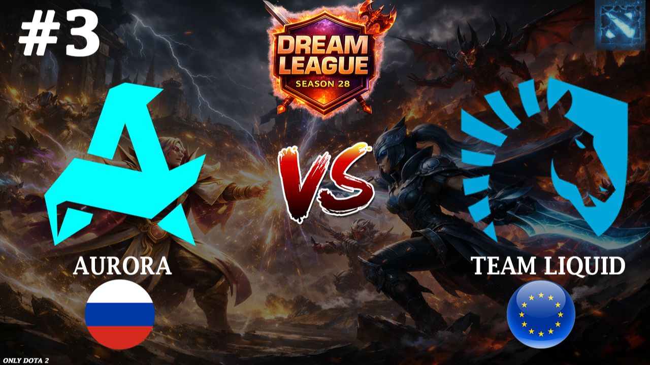 ДРАКИ НА ПРОТЯЖЕНИИ ВСЕЙ КАРТЫ! | Aurora vs Liquid #3 (BO3) DL S28 смотреть онлайн