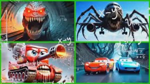 МУЛЬТИКИ: ПАРОВОЗИК ТОМАС vs НЕБЕСНЫЙ ЧУДАК vs ГОНОЧНЫЙ МАКВИН vs МАКВИН‑ПРИЗРАК  ТАНЦЕВАЛЬНЫЙ БАТТЛ