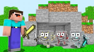 НУБ НАШЕЛ НОВЫХ МОНСТРОВ В ПЕЩЕРЕ МАЙНКРАФТ ! НУБИК ПРОТИВ АЛМАЗНЫЙ МОНСТР И ТРОЛЛИНГ В MINECRAFT