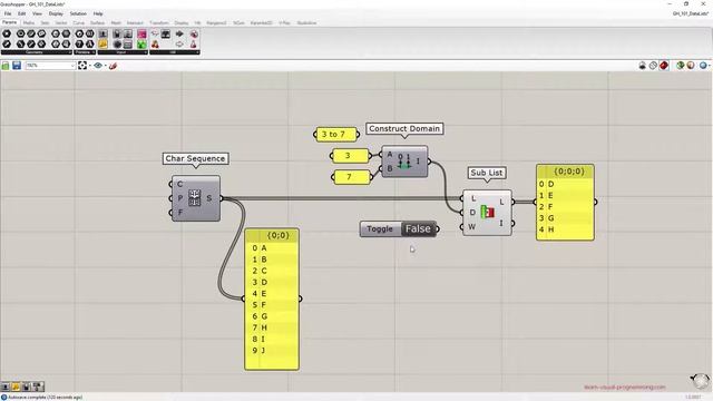 Grasshopper 101_ Data Lists _ #04 Sub List Component смотреть онлайн