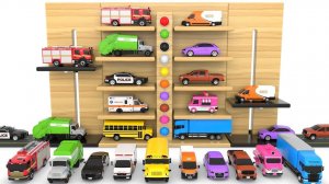 Изучаем цвета с помощью парковки и игрушечных машинок — обучающие видеоролики — машинки для детей
