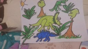 Ресунок трайка стего и ти-рекса!