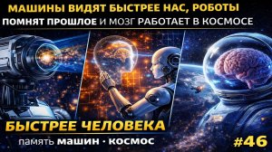 Машины видят быстрее нас, роботы помнят прошлое и мозг работает в космосе | Новости науки #46