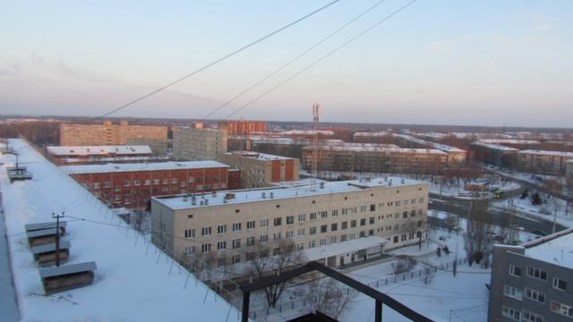 Промышленный пейзаж с видом на ТЭЦ-5 в Омске