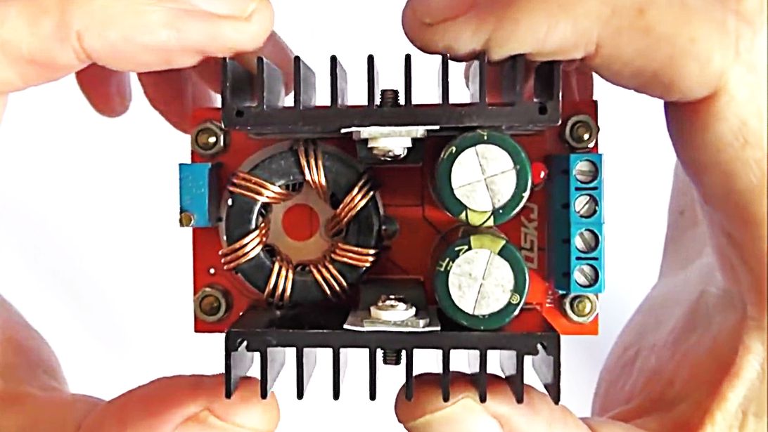 Как повысить выходное напряжение от 12 до 45 вольт, на DC-DC преобразователе 150 Ватт, подсчёт КПД. смотреть онлайн