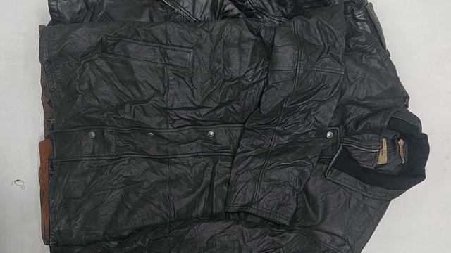 Куртки мужские кожаные  секонд оптом 6 пак