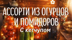 Простое и очень вкусное АССОРТИ из ОГУРЦОВ и ПОМИДОРОВ в остром кетчупе ️