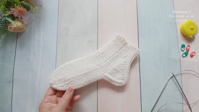 Носки двухсторонние на двух спицах. смотреть онлайн