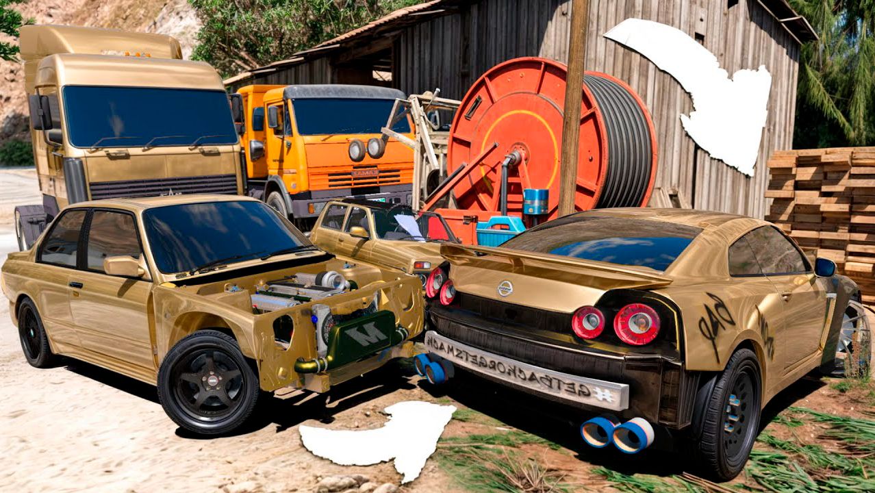 Угнал кучу золотых чит тачек у мажора в GTA 5! Битва воров в ГТА 5 Онлайн! смотреть онлайн