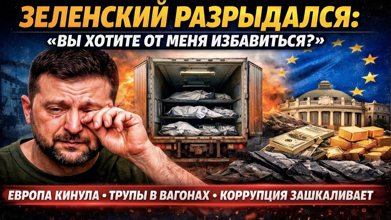 Зеленский закатил истерику – Европа «свергла» его! 2 тысячи тел гниют в вагонах в Одессе! смотреть онлайн