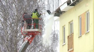 (Рыбинск-40) УБОРКА  КРЫШ ПОД ОСОБЫМ ВНИМАНИЕМ