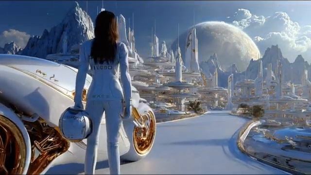 Golden Future City Ambience 1 Hour Peaceful Sci-Fi Soundscape for Focus Sleep смотреть онлайн