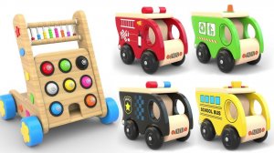 Изучаем цвета с помощью деревянного молотка и игрушечных машинок - игрушечные машинки для детей