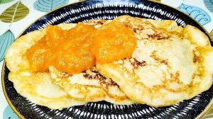 Постные блинчики с яблоком на воде🍎