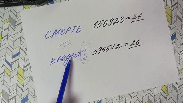 26 в номере тел., смерть и кредиты как взаимосвязаны?