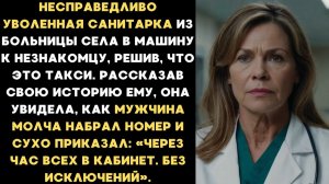 Санитарка села в машину к незнакомцу решив что это такси. Рассказав историю, замерла, когда мужчина
