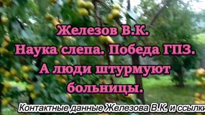 Железов В.К. Наука слепа. Победа ГПЗ. А люди штурмуют больницы.