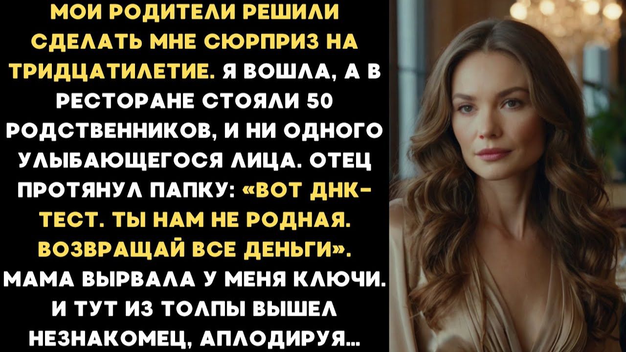 Мои родители унизили меня в мой юбилей, показав всем ДНК-тест. Но они не знали, что в зале будет... смотреть онлайн