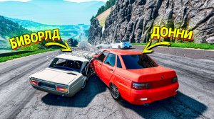 ЧТО ЗА ДРОП? КАК ТУТ ВЫИГРАТЬ? ОПАСНЫЙ СПУСК С ГОРЫ БЕЗ ТОРМОЗОВ В BEAMNG DRIVE!