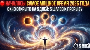 🔴 НАЧАЛОСЬ! Самое мощное время 2026 года. Окно открыто на 5 дней: 5 шагов к прорыву