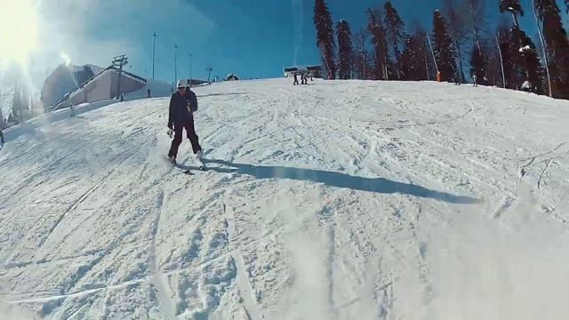 Приют Пихтовый-учимся кататься на лыжах 6.01.2022