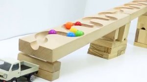 Marble Run Race HABA Slope Ретро мусоровоз Makita Truck