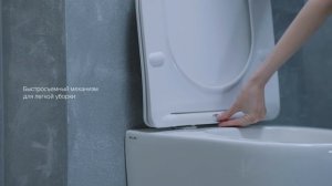 Унитаз подвесной Am.Pm Like AquaSpin C801900SC безободковый, торнадо, с сиденьем микролифт, белый