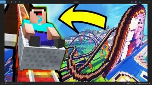 строю американские горки в майнкрафт! 2 часть