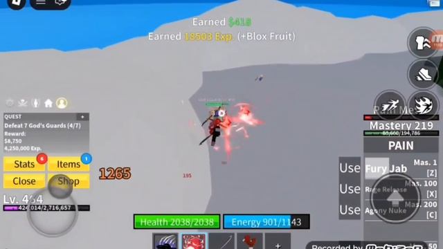 Прокачка с 457 уровня до 475! / на фрукте pain /