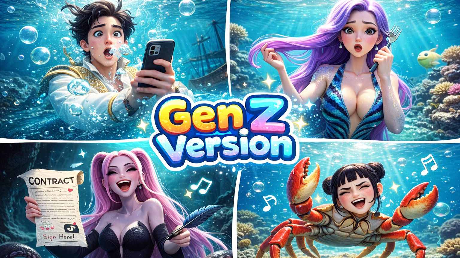 К-Поп Охотницы на Демонов: Русалочка для Зумеров (Кринж Ситком) 🧜♀️🤪 смотреть онлайн