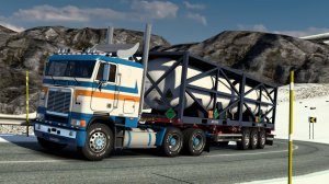 562 / ЕTS2 1.57 / Freightliner FLB / С грузом из Исландии в Шотландию.