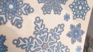 Набор декоративных наклеек для окон СНЕЖНАЯ СКАЗКА, 42х30 см, 2 шт., BCC700390-набор