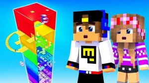 МОЙ ДРОН снял БАШНЯ ТРОЛЛИНГА в МАЙНКРАФТ НУБ И ПРО ЭВОЛЮЦИЯ ВИДЕО MINECRAFT Евгенбро